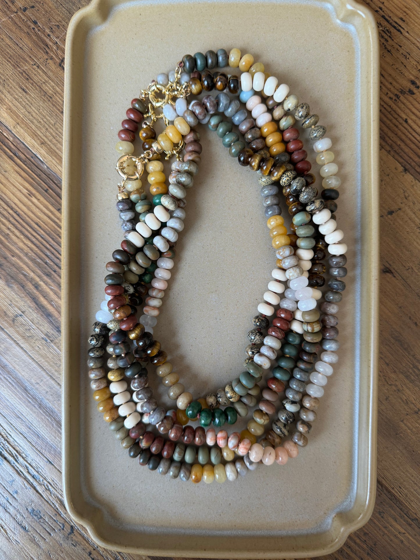 Louise Necklace - Beaded Mixed Gemstones