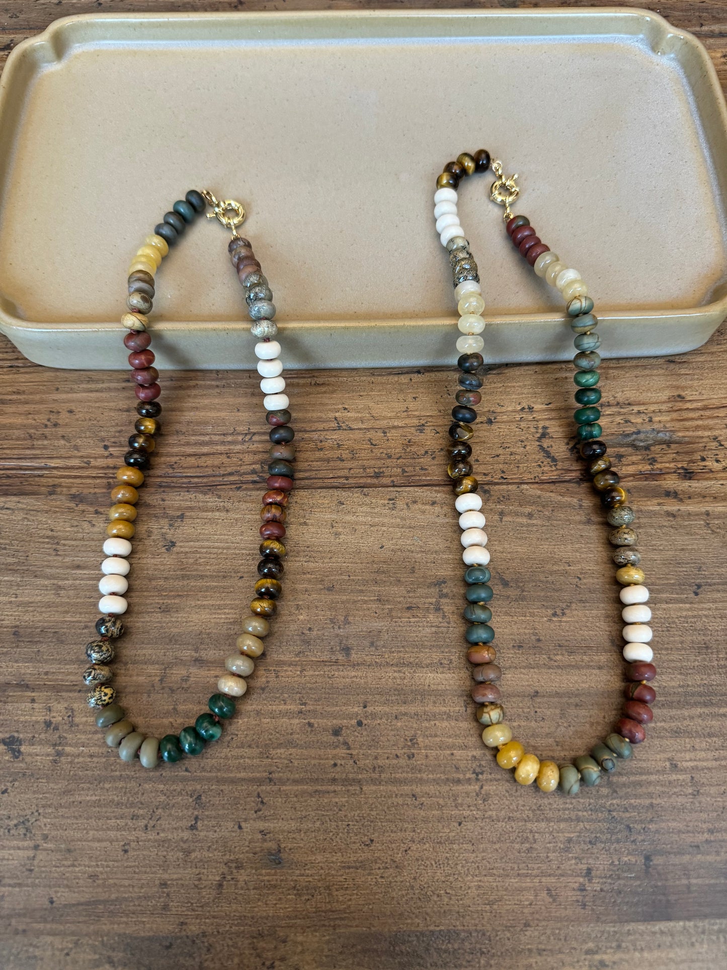 Aurora Necklace - Hand-knotted Mixed Gemstones
