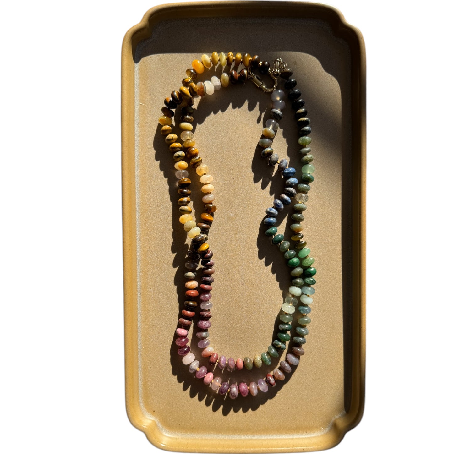 Terra Necklace - Hand-knotted Mixed Gemstones