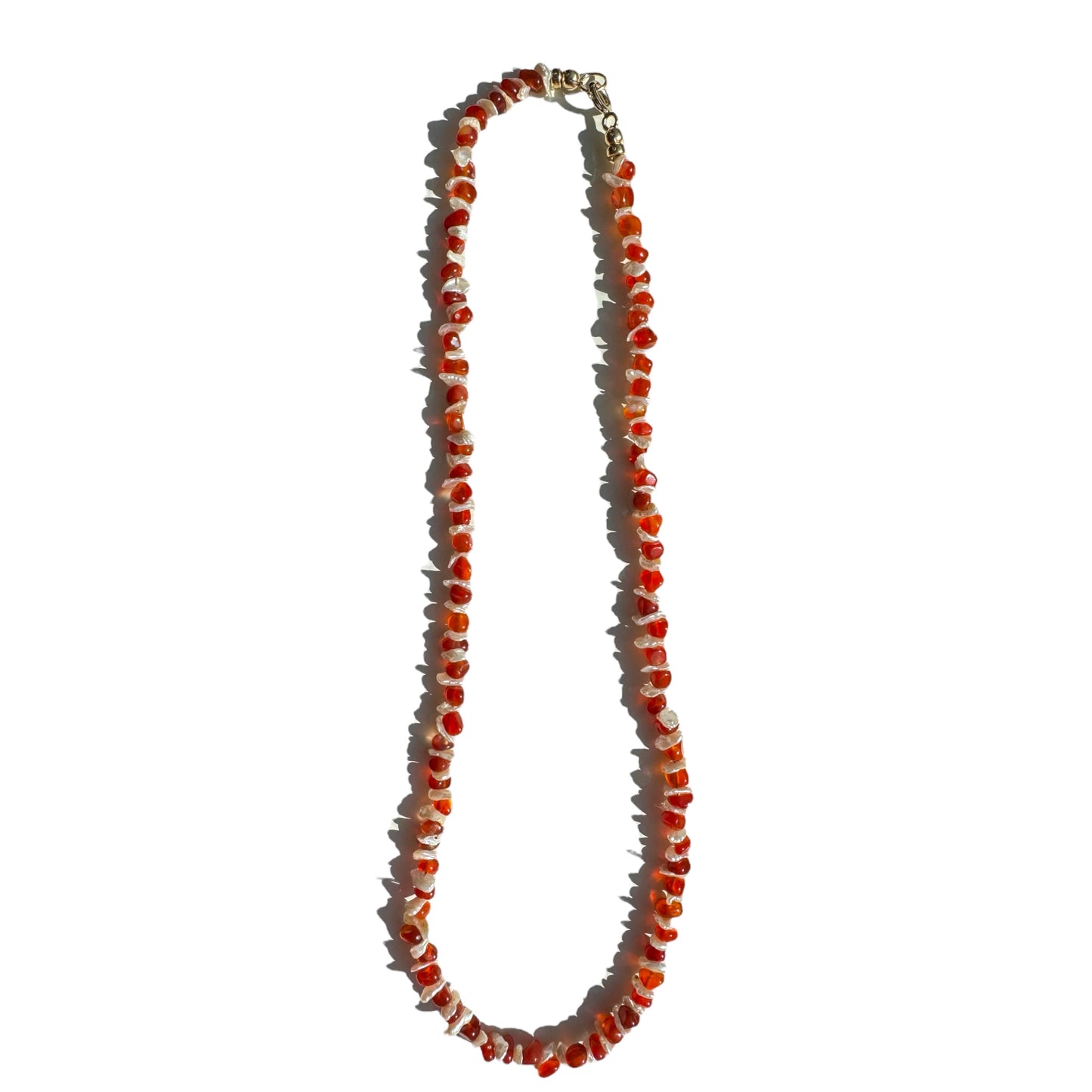 Cintia Necklace - Carnelian & Turquoise or Pearl & Carnelian