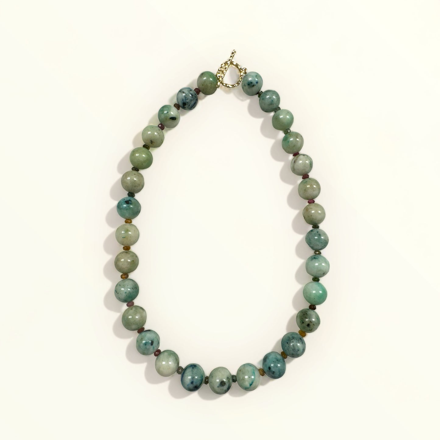 Adriana Necklace - Mariposite and Turmaline Beaded Necklace
