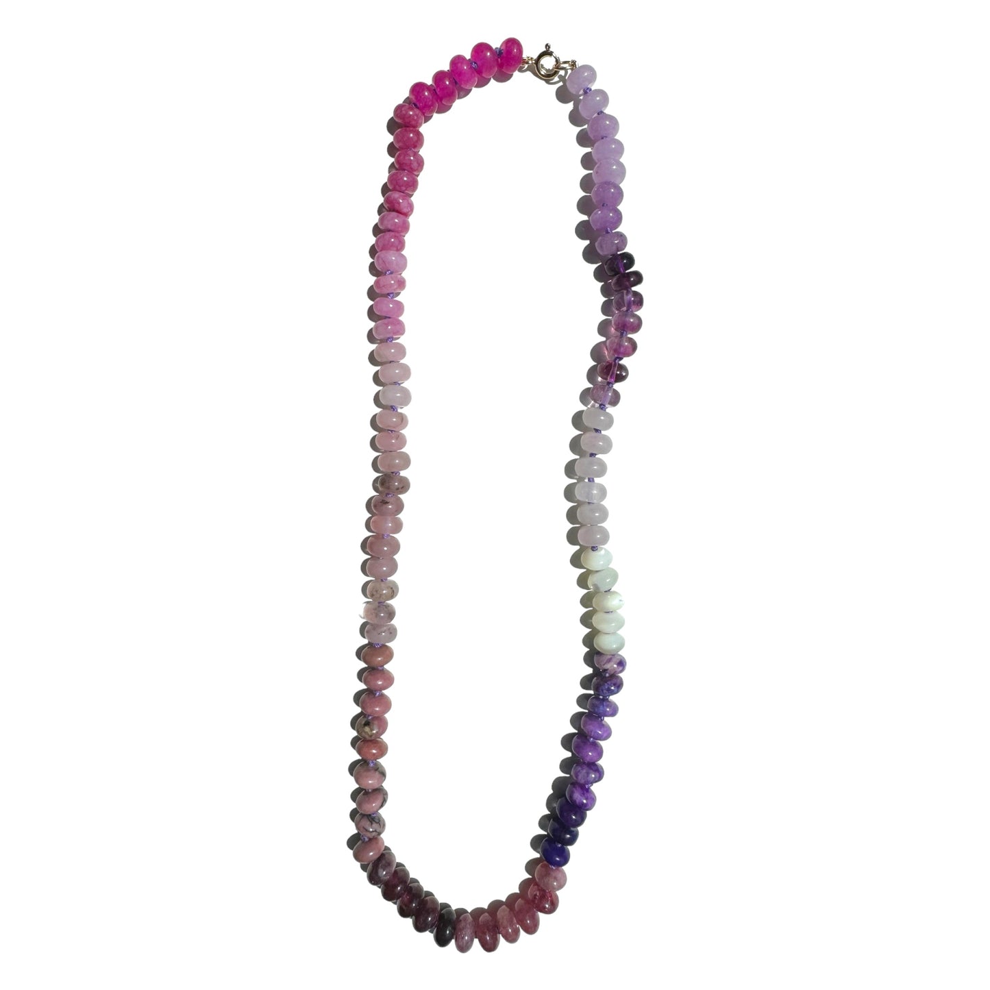 Lucile - Mixed gemstone necklace, hand-knotted