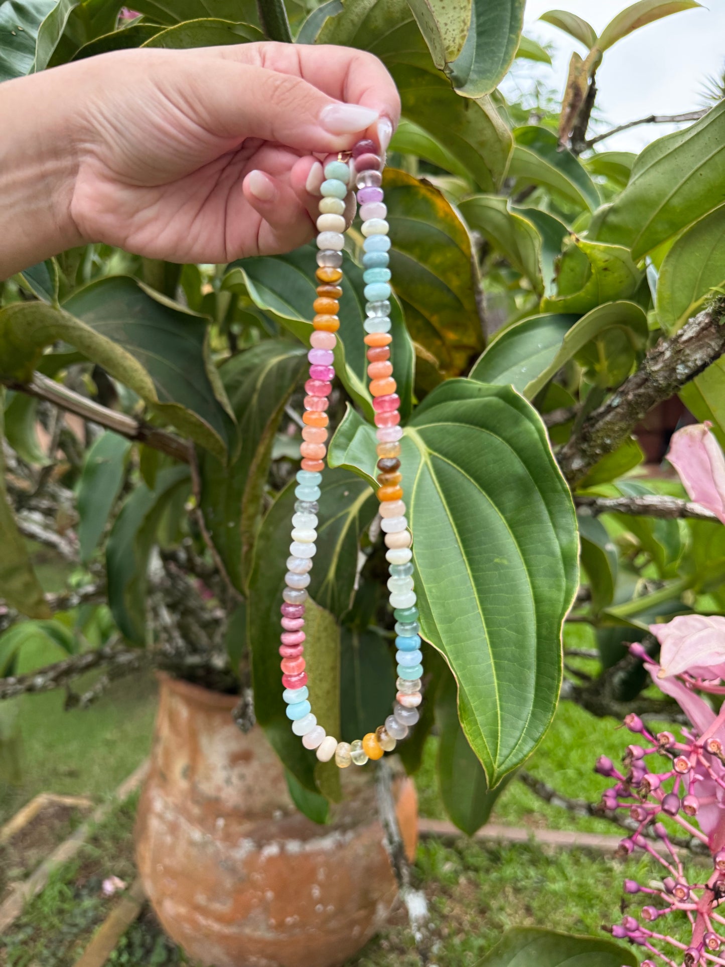 Martha - Mixed Gemstones Beaded Necklace