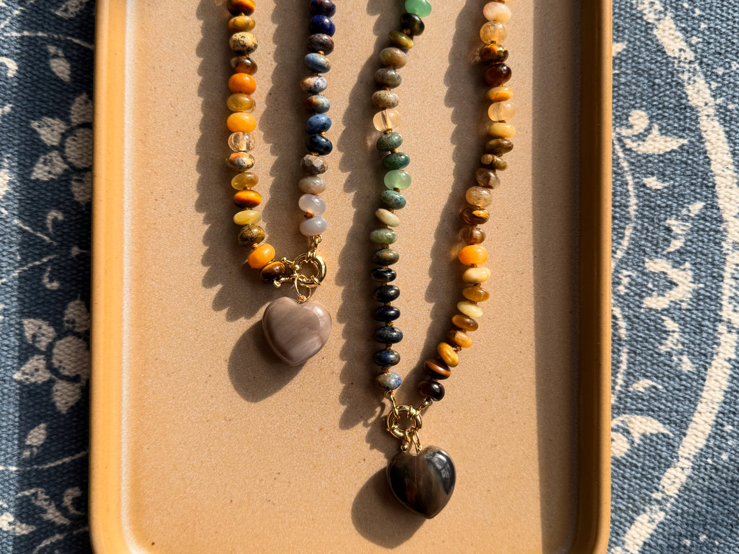 Terra Necklace - Hand-knotted Mixed Gemstones