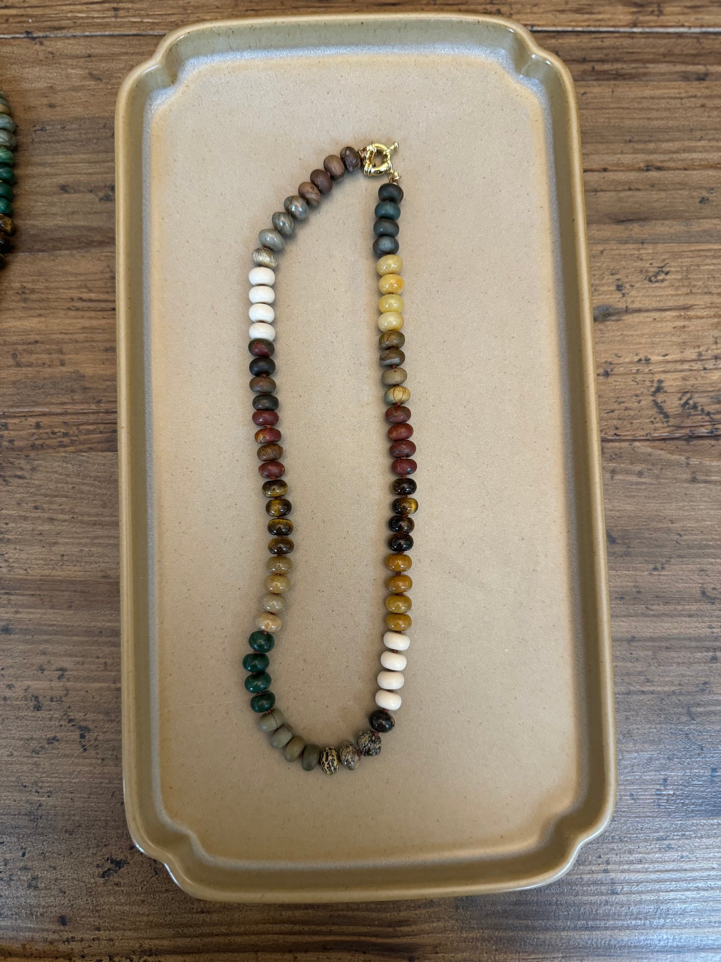 Aurora Necklace - Hand-knotted Mixed Gemstones