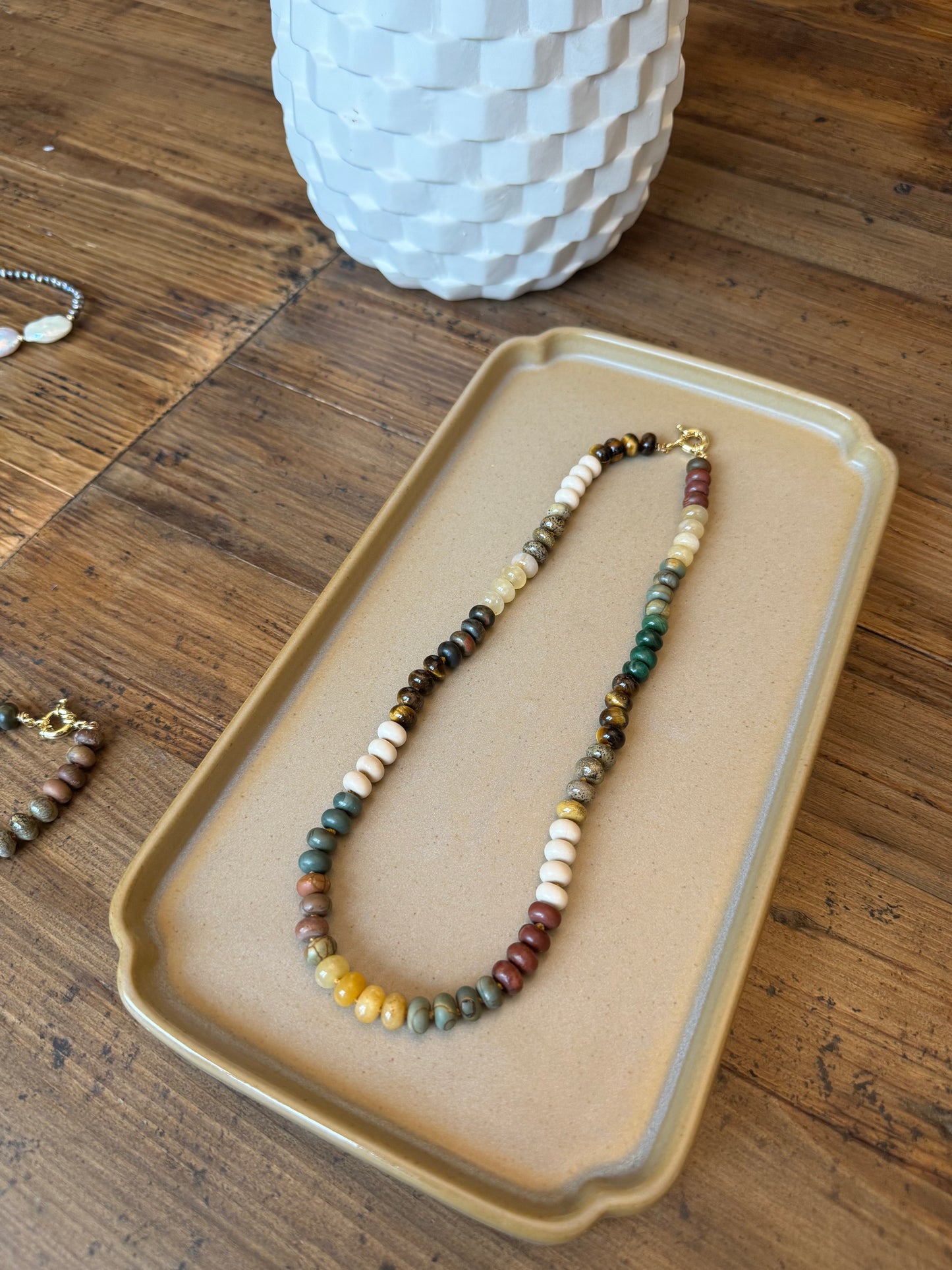 Aurora Necklace - Hand-knotted Mixed Gemstones