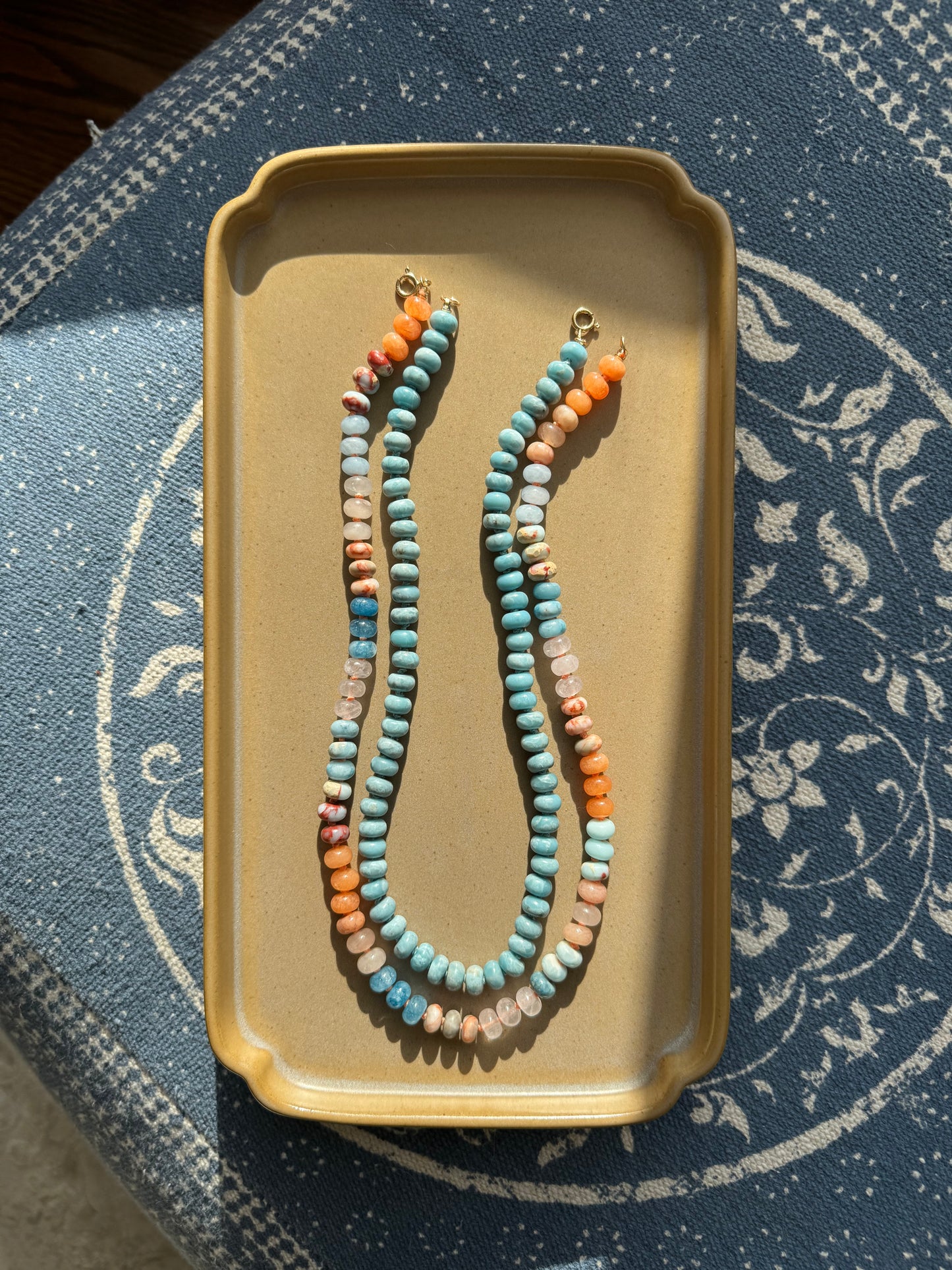 Bella Necklace - Mixed Beads Gemstones Hand-knotted